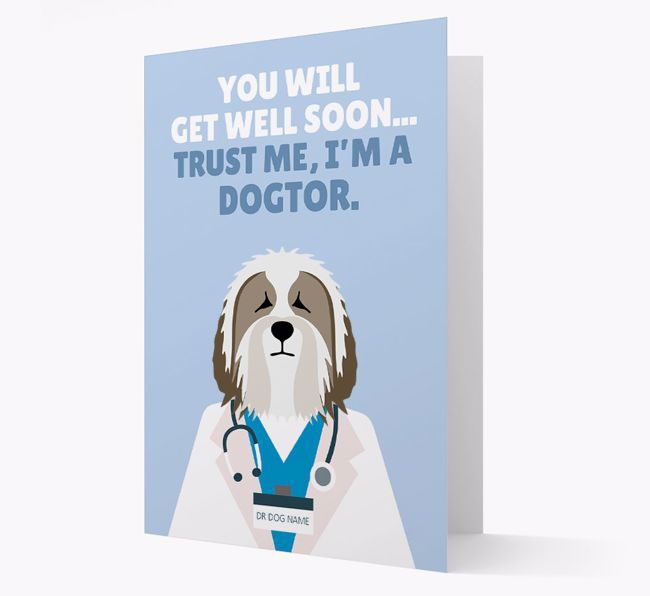 Personalised 'Trust me I'm a Dogtor' Get Well Soon Card